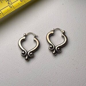 James Avery retired sterling silver scroll earrings